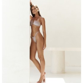 Resim Mai Collection Mai Studios Co. Bunga Büzgü Detay Kalın Bantlı Lila Bikini Altı Lila 