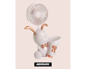 Resim Ayıcık Figürlü Mini Fan Kalemtraş ve Kalemlik Pembe/mavi/yeşil 
