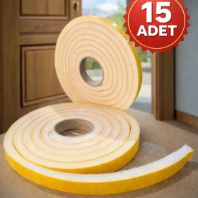 Resim Nistabolje 15 Adet Yapışkanlı Kapı Bandı Isı Yalıtım Süngeri(2,5 mt x 15) 