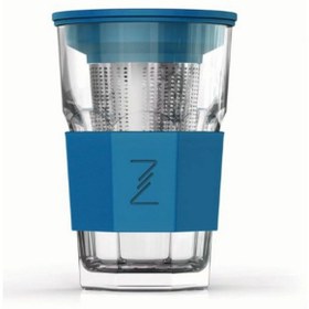 Resim Zest Glass Süzgeçli Demlik Bardak 415 Ml Mavi Renk Mavi 