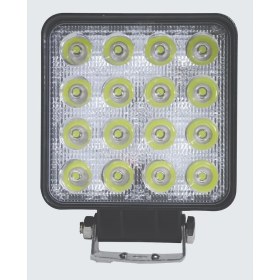 Resim LED Kare Çalışma Lambası 16 LED 10/30V E-Belgeli 48W - Wolfram 31909 
