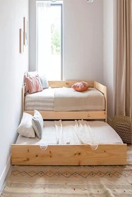 Resim Yavru Yataklı Sedir Koltuk ve Karyola Doğal Ahşap 80 x 200 LoolpiNM168 