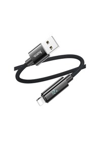 Resim Hoco U125 Benefit USB to Lightning Şarj Data Kablosu Siyah 1.2 M 