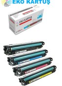 Resim Hp Color Laserjet CP3525x (CE400A- CE401A-CE402A-CE403A) 507A 4 RENK TAKIM Muadil Toner 