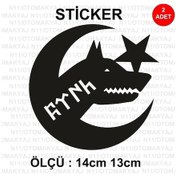 Resim Ayyıldız Göktürk Kurt - Araba Kask Motosiklet Laptop Taplet Stick 