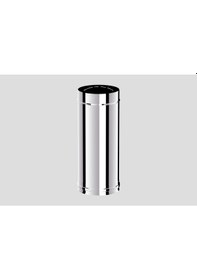 Resim PELET SOBA BORUSU / BOY: 50-41 CM / ÇAP: 8 CM / KROM RENK / 304 KROM / CONTALI / BABA'S STOVE - 