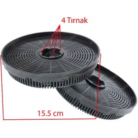 Resim Teka Uyumlu Aspiratör Karbon Filtresi 15.5 Cm 4 Tırnaklı - 476039226 