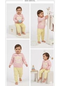 Resim Cojans 6/24 Ay Bebe Yakalı Penye Bebek Takımı Çok Renkli 