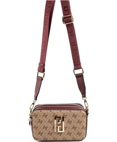 Resim Silver Polo Sp1078 Kadın Çapraz Çanta Monogram Koyu Bej-bordo 
