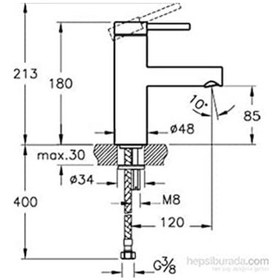 Resim Artema Pure Lavabo Bataryası A41260 