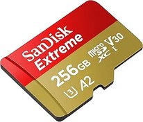 Resim SanDisk Extreme microSD UHS I Card 256GB for 4K Video on Smartphones, Action Cams & Drones 190MB/s Read, 130MB/s Write. 