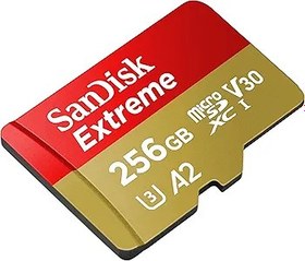 Resim SanDisk Extreme microSD UHS I Card 256GB for 4K Video on Smartphones, Action Cams & Drones 190MB/s Read, 130MB/s Write. 
