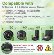 Resim İrobot Roomba İ6 İ6+ İ8 İ8+ Elektrikli Süpürge İçin Hepa Filtreler Kauçuk Fırçalar Yedek Parçaları 1x Evrensel Tekerlek 