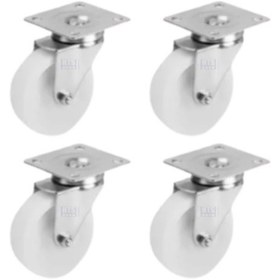 Resim Hts 341 Polyamid Makaralı Tablalı 75x25 Teker 4 Adet 