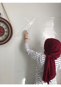 Resim 2 Tane Şeffaf Akıllı Kağıt Tahta Yazı Tahtası 90X120 Cm + Kalem 