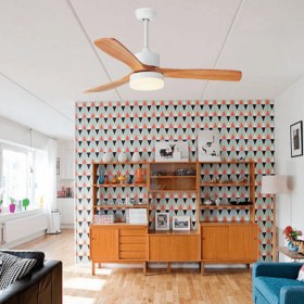 Resim Fancium LED Aydınlatmalı Uzaktan Kumandalı Beyaz Tavan Vantilatörü DKF-301 