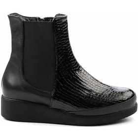 Resim Siyah Siyah Leather Kadın Bot & Bootie K02586160203 Siyah Siyah 