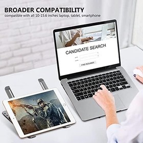 Resim Dizüstü Bilgisayar Standı, Dizüstü Bilgisayar Masa Standı, Çıkarılabilir USB Fanlı Dizüstü Bilgisayar Yükseltici, Ayarlanabilir Alüminyum Tutucu, Katlanabilir Kaymaz Bilgisayar Standı Macbook Air Pro/Dell XPS/Daha Fazla 10-16" Dizüstü Bilgisayarlar için 