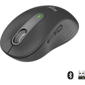 Resim Ronanna Logitech M650 910-006253 SIGNATURE KABLOSUZ Usb Nano Alıcılı SAĞ EL TAM BOYUTLU Siyah Mouse 