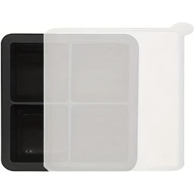 Resim Tongdashop 4 Izgaralı Büyük Kapaklı Dayanıklı Buz Kalıbı - Mutfak Ve Partiler İçin 