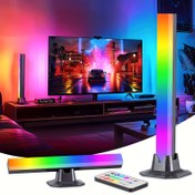 Resim 2 Adet Akıllı LED Bar, RGBIC Ortam Aydınlatması, Müzik Senkronizasyonu, USB Güç Kaynaklı, Uzaktan Kumandalı, Kısılabilir, Fantezi Temalı Tropikal Stil, Oyun, Ev, TV, PC, Monitör, DJ, Stüdyo, Parti, Noel, Doğum Günü Hediyeleri için Plastik Masa Lambaları - KATHYLIGHT 