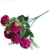 Resim Şarap Kırmızısı 1 Buket Yapay Sahte Kasımpatı Çiçeği Bitki Ev Ofis Parti Dekoru 