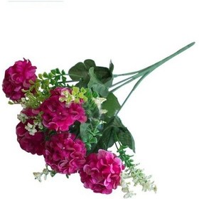 Resim Şarap Kırmızısı 1 Buket Yapay Sahte Kasımpatı Çiçeği Bitki Ev Ofis Parti Dekoru 