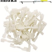 Resim Anmuka 10 adet Balıkçılık Kamışı Parlayan Çubuk Tutucuları - Glow Sticks için PVC Şeffaf Klipsli Montajlar 