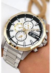 Resim Sergio Tacchini Premium Lüx Çelik Kordon Erkek Kol Saati Gümüş-gold Stsd012 Çok Renkli 