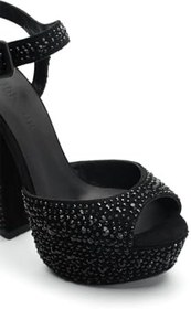Resim Jabotter Nifty Taşlı Süet 14 Cm Platform Topuklu Ayakkabı 