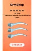 Resim shopdrm Üniversal Ocak Üstü Cezveler ile Uyumlu Cezve Sapı Metalik GRİ Renkli Cezve Kulbu 3 adet 