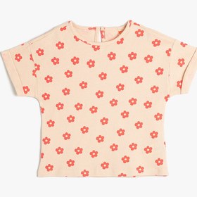 Resim Koton Desenli Pembe Bebek T-shirt 3smg10072ak 