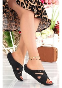 Resim Aryan 54-456 Kadın Ortapedik Terlik Siyah 