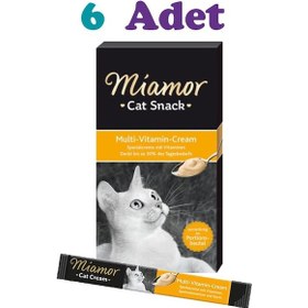 Resim Miamor Cat Snack Multi Vitamin Cream Kedi Ödülü 6'lı 6 x 15 G 