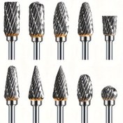 Resim 10 Adet Çift Tungsten Karbür Taşlama Uçları Seti Karbür Deburring Tungsten Çelik Taşlama Uçları Döner Aletlerle Uyumlu 