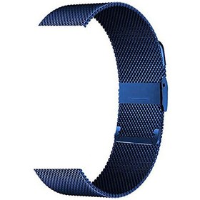 Resim Amazfit GTR 2E Çıtçıtlı Hasır Metal Örgülü KRD 45 Mavi Kordon 