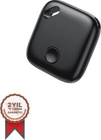 Resim Torima Siyah F1 Smart Tag Takip Cihazı Apple My Find Uyumlu 