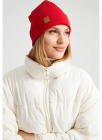 Resim Kadın Balıkçı Style %100 Pamuklu Kaşkorse, Terletmez, Ultra Hafif, Yumuşak Bere - Standart / Canlı Kırmızı Canlı Kırmızı 