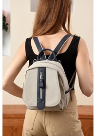 Resim Just Polo Kadın Orta Boy Ayarlanabilir Askılı Şık Lakost Sırt Çantası Shopper Taş Lacivert 