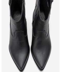 Resim Luvishoes Luvi Shoes Elıa Siyah Cilt Hakiki Deri Kadın Western Bot Siyah 