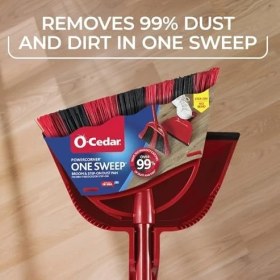 Resim SDT Group O-Cedar Powercorner Tek Süpürmeli Süpürge, Basamaklı Faraş ve 3 Parça Saplı 