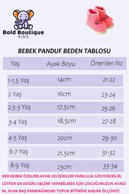 Resim Bold Boutique Çocuk Ve Bebek Panduf , Kaydırmaz Taban Anaokulu Kreş Ayakkabısı ,ev Ayakkabısı 