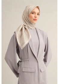 Resim Armine 2025 İlkbahar - Yaz - Dj Saf İpek Eşarp Sura -9345d03 - 90 X 90 / Krem 87 Krem 87 