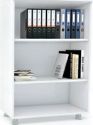 Resim Modüler Dünyası Kitaplık Dosya Dolabı Beyaz - 80X35X117 Beyaz 