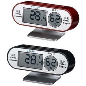 Resim Solar Enerjili Termometre ve Higrometre Farklı Renklerde 