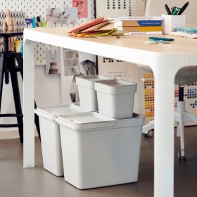 Resim Atık Ayırma Kutusu, Açık Gri, 22 Lt 