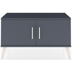 Resim Arges Şifonyer 2 Raflı 2 Kapaklı 88x30x48 Antrasit-antrasit Antrasit 