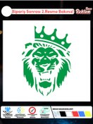 Resim Onur Reklam Taçlı Aslan Başlı Sticker 