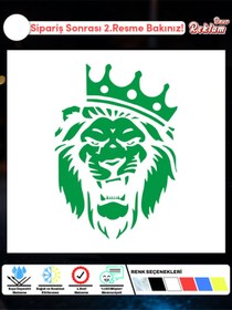 Resim Onur Reklam Taçlı Aslan Başlı Sticker 
