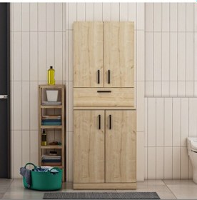 Resim Çamaşır Makinesi Dolabı Poyraz Meşe 